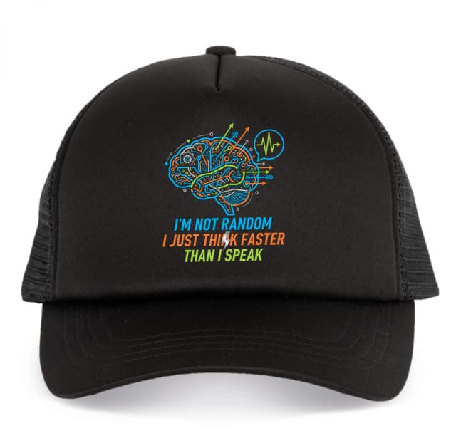 Trucker čepice Mozek V Akci Myslím Rychleji Než Mluvím Kreativní Energie