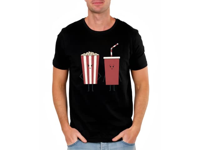Pánské tričko popcorn & cola - nerozlučná filmová dvojice