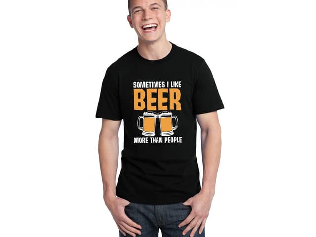 Pánské tričko Někdy mám radši pivo než lidi