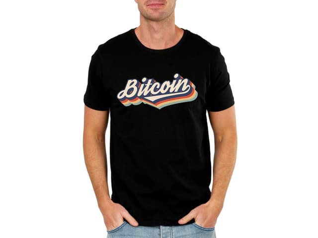 Pánské Bitcoin duhové tričko