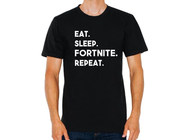 Pánské Fortnite tričko s nápisem Eat-Sleep-Fortnite-Repeat