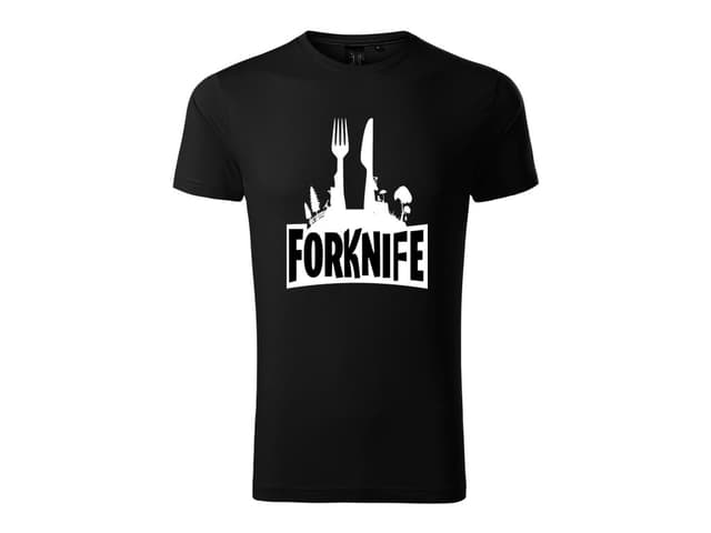 Pánské Fortnite parodie Pitchfork and Knife tričko