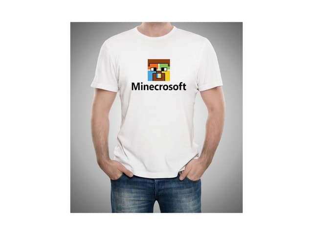 Pánské tričko Minecraft parodie Microsoft