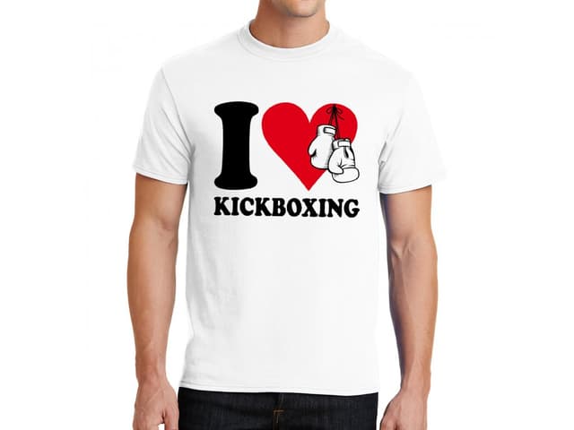 Pánské tričko s nápisem "Miluji kick-box"