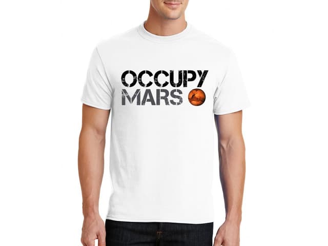 Pánské tričko s nápisem Occupy Mars