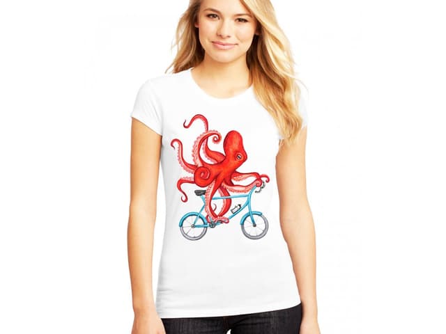 Dámské tričko Cyklistická chobotnice