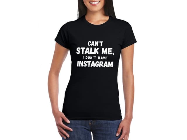 Dámské tričko Nemůžeš mě sledovat, nemám Instagram