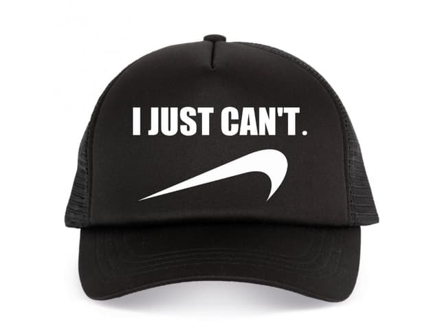Dětská kšiltovka "Už nemůžu" - Nike parodie