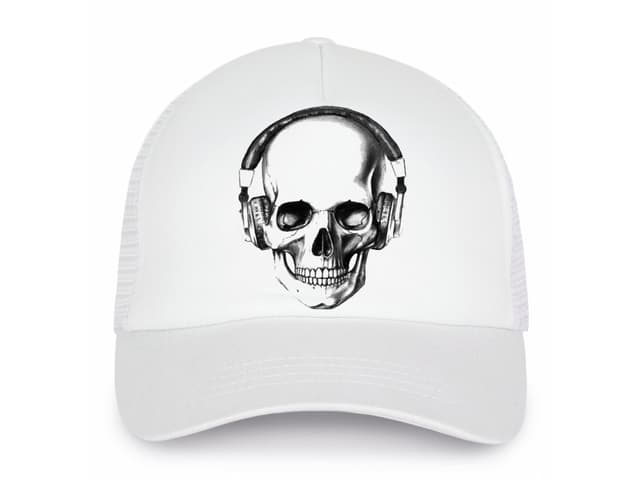 Dětská čepice Lebka se sluchátky