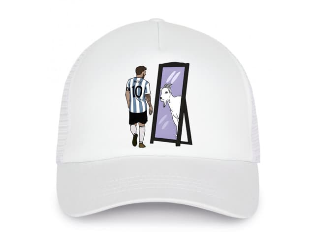 Dětská čepice Messi vidí v zrcadle GOAT