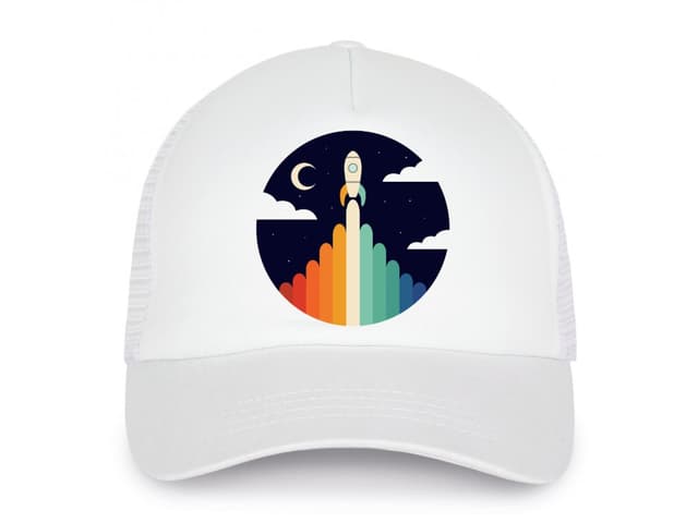 Dětská čepice Raketa vesmír