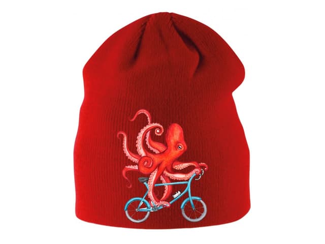 Dětská zimní čepice Cyklista chobotnice