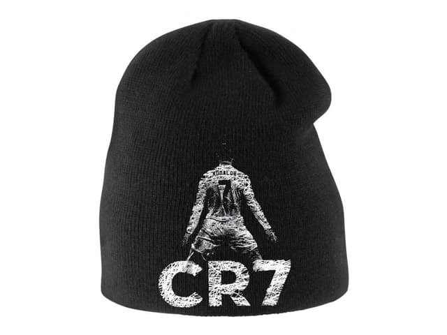 Dětská zimní čepice Ronaldo černobílé pruhy
