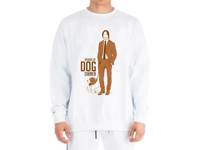 Mikina John Wick se psem - Pozor na páníčka