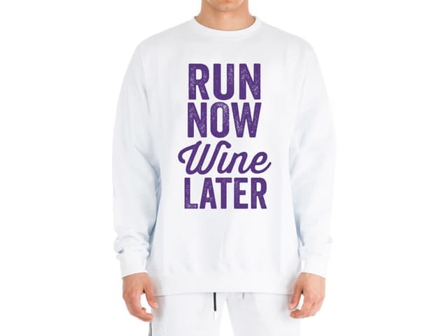 Mikina Run Now Wine Later