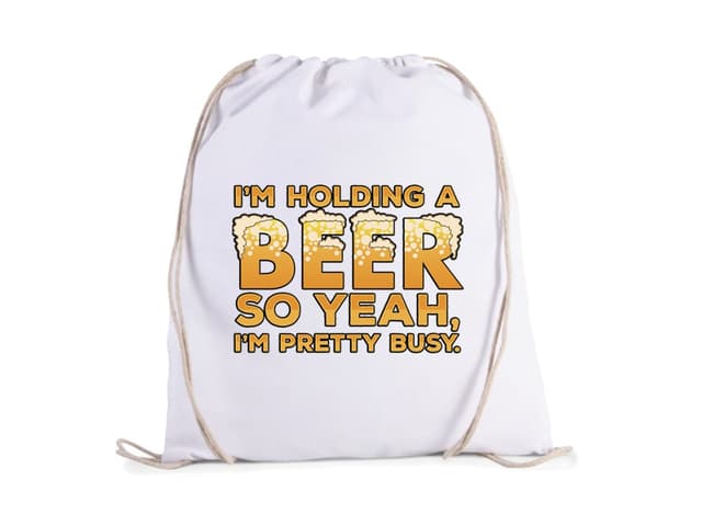 Taška Piju pivo, jsem zaneprázdněn