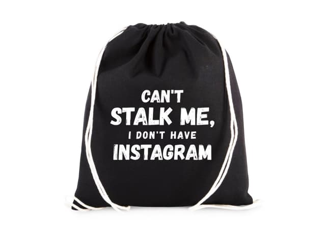 Taška Nemůžeš mě sledovat, nemám Instagram