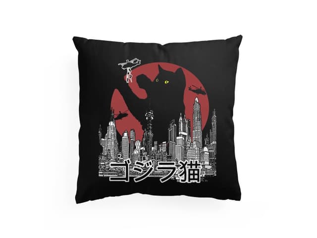 Polštář Godzilla kočka