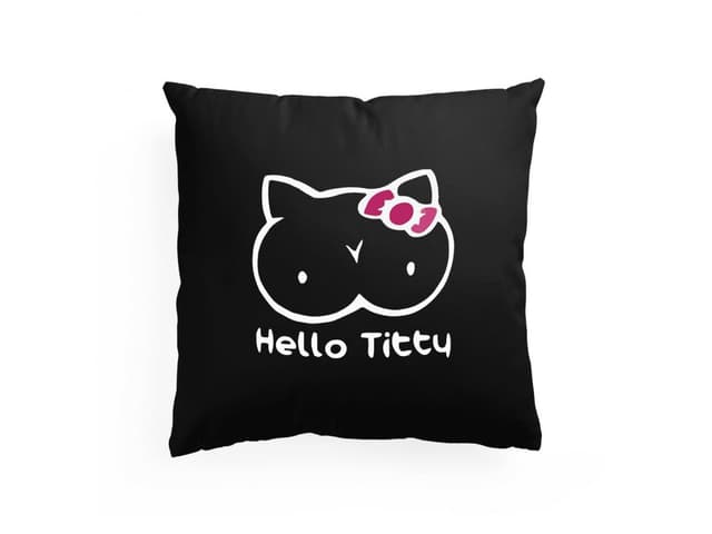 Hello Kitty polštář parodie