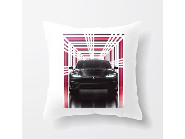 Tesla kostkovaný polštář