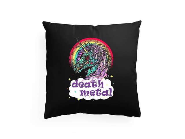 Polštář Death Metal Unicorn