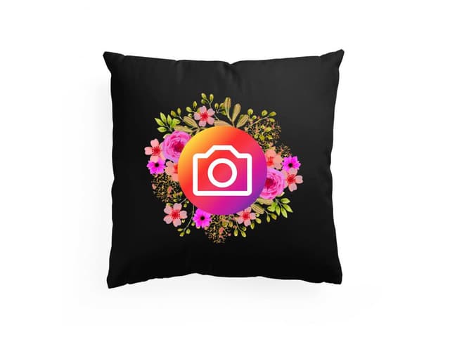 Instagram květinový polštář