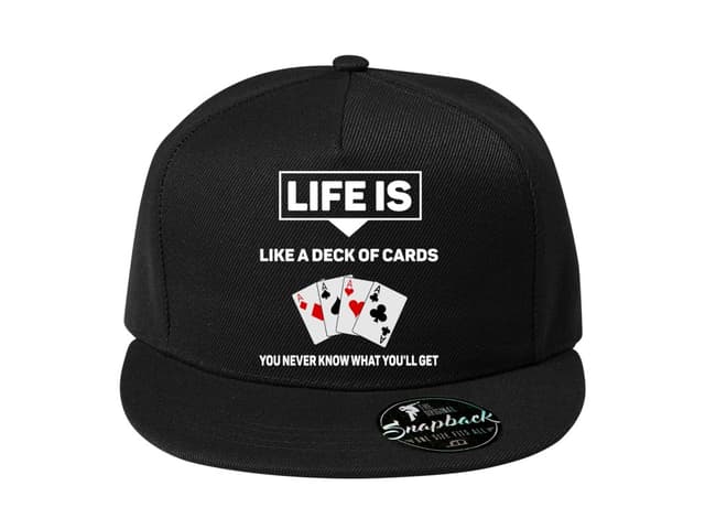 Snapback Život je jako balíček karet – nikdy nevíš, jaké karty dostaneš