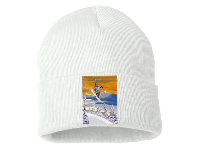 Zimní pletená čepice na snowboarding