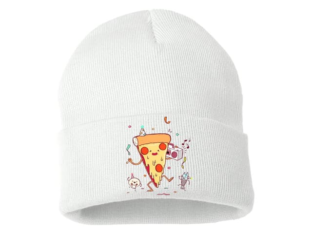 Zimní pletená čepice Pizza párty