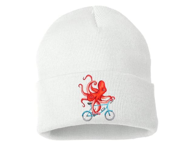 Pletená zimní čepice Cyklista Chobotnice