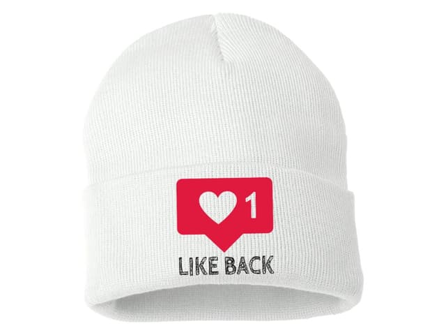 Zimní čepice Instagram Like srdce