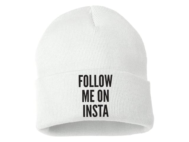 Zimní čepice Sleduj mě na Instagramu