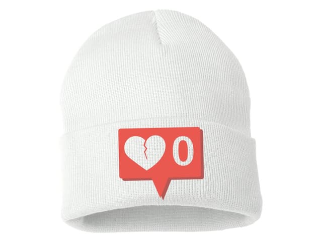 Zimní čepice Žádná oznámení z Instagramu