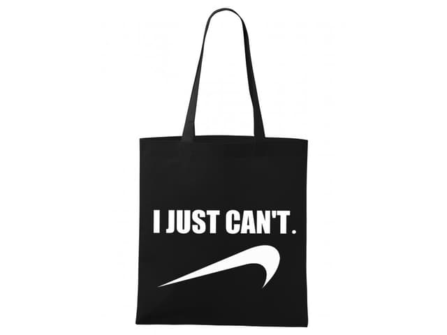 Nákupní taška Nemůžu si koupit - Nike parodie