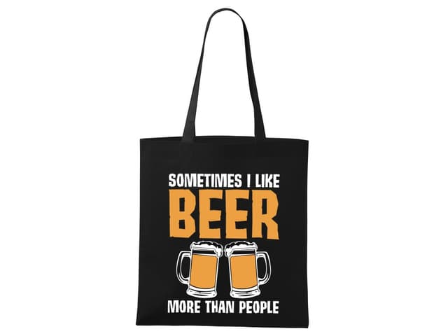 Nákupní taška Někdy mám radši pivo než lidi