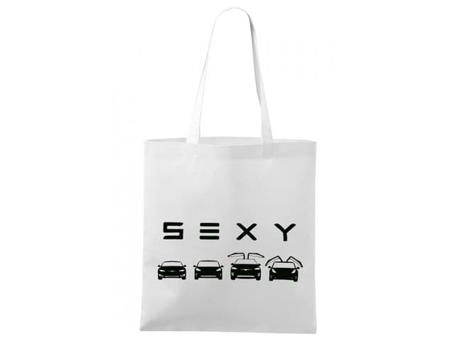 Tesla Model SEXY nákupní taška