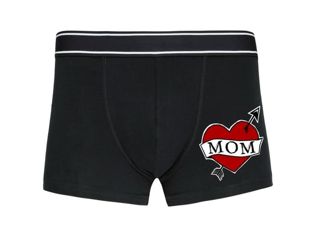 Retro boxerky tetování srdce máma