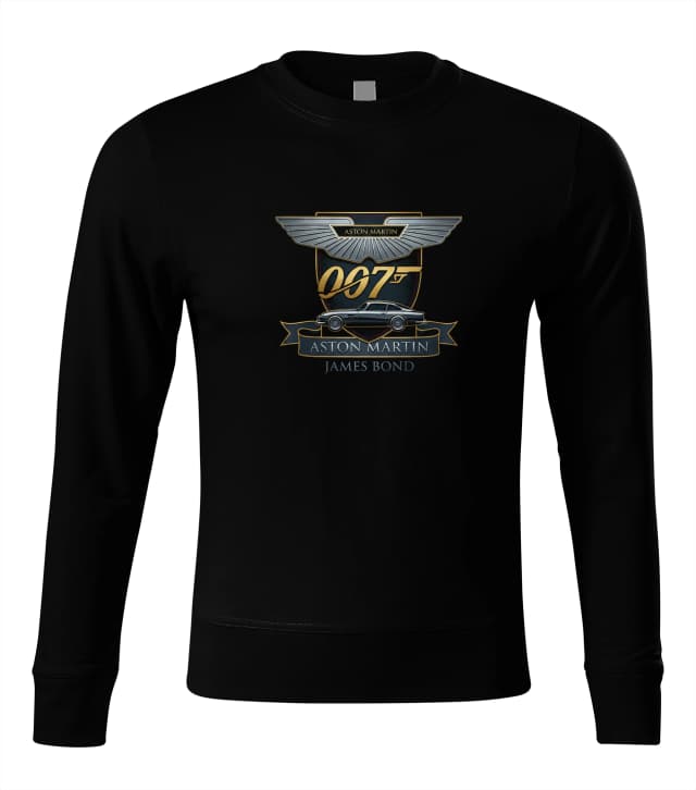 Mikina bez kapuce Ikonická Elegance Aston Martin V Záři James Bond