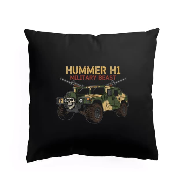 Polštář Hummer H1 Vojenské Monstrum S Lebkou Maskováním A Těžkými Kulomety
