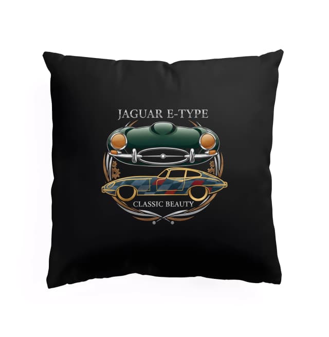 Polštář Jaguar Etype Klasická Krása Britského Sportovního Vozu V Retro Stylu