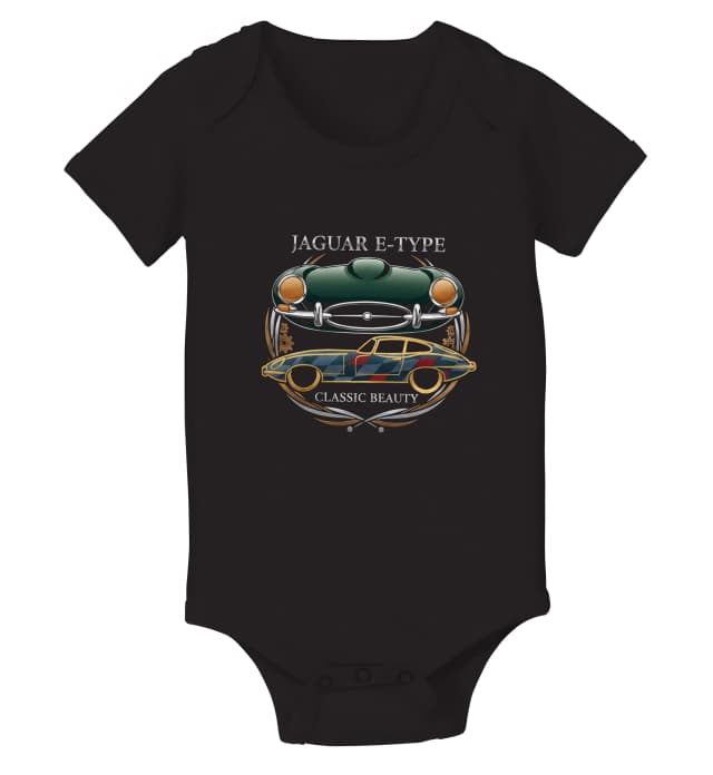 Dětské body Jaguar Etype Klasická Krása Britského Sportovního Vozu V Retro Stylu